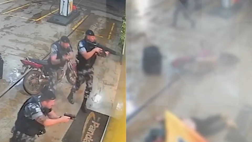 Vídeo: criminoso rende funcionários, confronta policiais e é morto em conveniência de posto