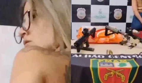 Vídeo: mulher é apreendida com submetralhadora e morde policiais durante prisão