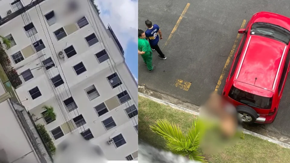 Vídeo: PM flagra esposa traindo, mata amante e joga corpo pela janela do apartamento