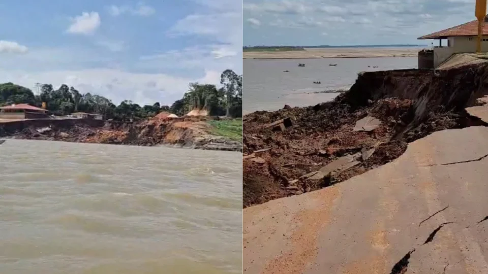Vídeo: Corpo de Bombeiros e Defesa Civil buscam vítimas após desabamento de porto em Manacapuru