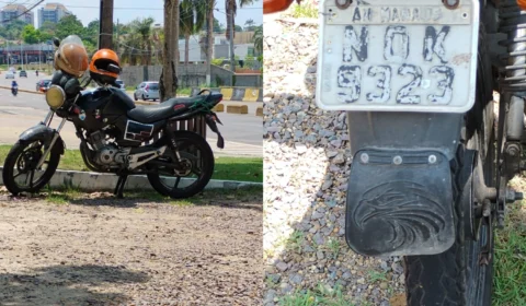 Motocicleta é abandonada em frente a condomínio no bairro de Flores e intriga moradores