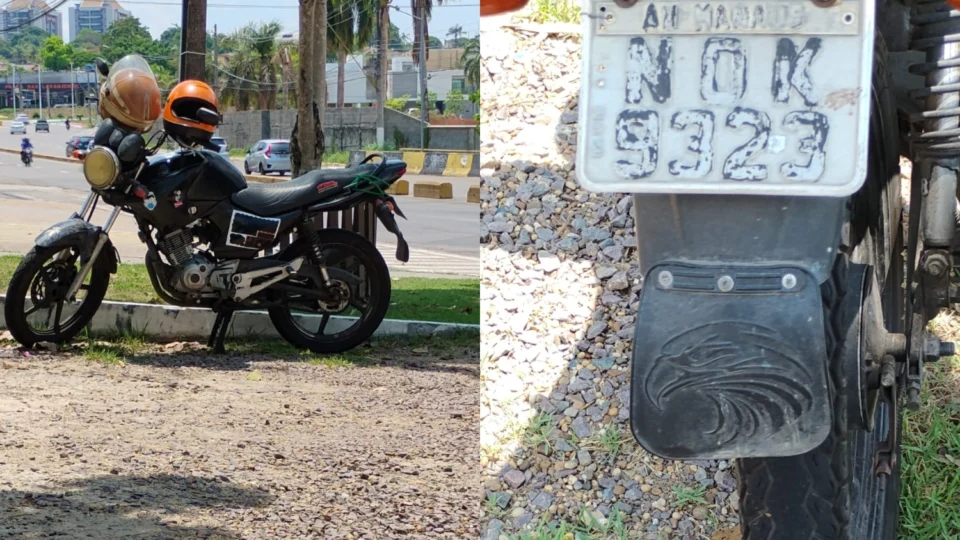 Motocicleta é abandonada em frente a condomínio no bairro de Flores e intriga moradores