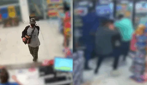 VEJA VÍDEO: assaltante é agredido e vai preso após ser reconhecido por frentista