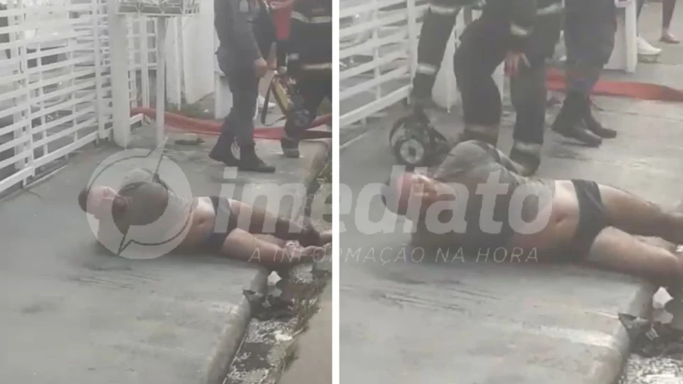 VEJA VÍDEO: homem é detido após atear fogo em apartamento no bairro Japiim