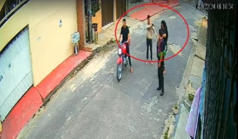 Bandidos apontam arma para casal durante assalto no bairro Jorge Teixeira