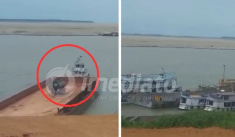 VEJA VÍDEO: morador registra imagens antes de barranco desmoronar em Manacapuru