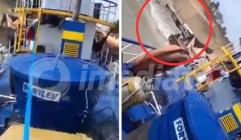 VEJA: vídeo mostra passageiros de embarcação desesperados durante desabamento em Manacapuru