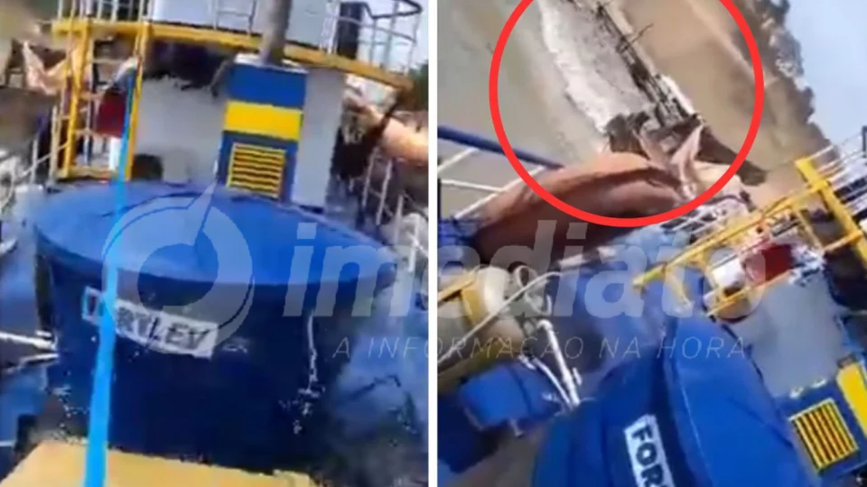 VEJA: vídeo mostra passageiros de embarcação desesperados durante desabamento em Manacapuru