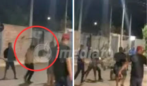 VEJA VÍDEO: Jovem é atingido com golpe de machado na cabeça durante briga