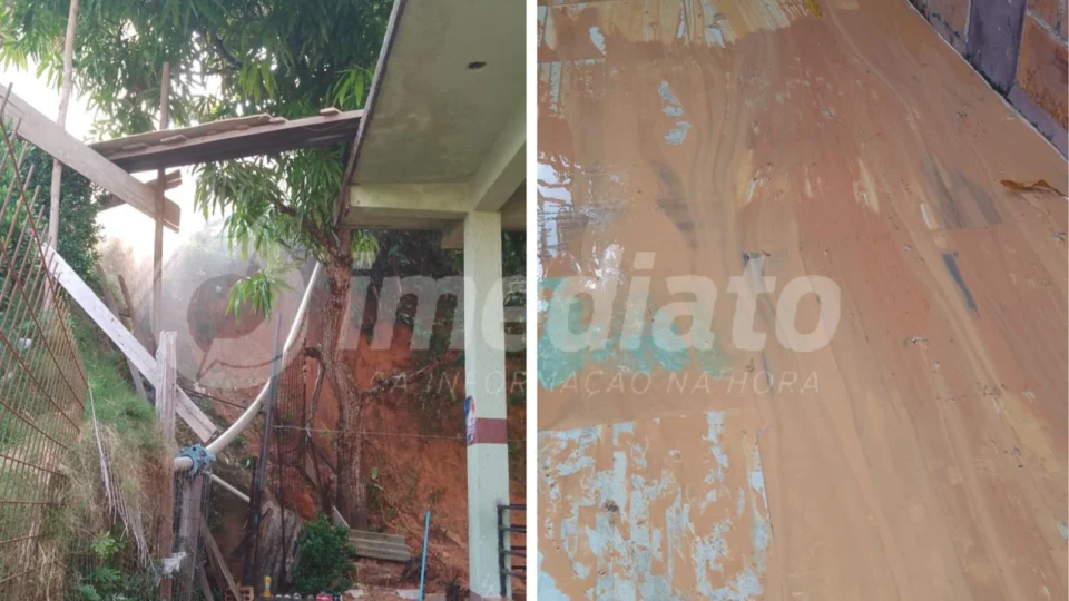 VÍDEOS: moradora denuncia vazamento de água e risco de desabamento no bairro Redenção