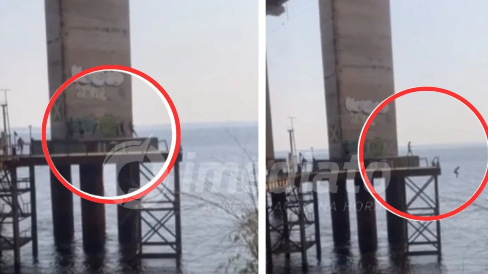 VEJA VÍDEO: crianças pulam de pilastra na Ponte Rio Negro em busca de ‘lazer’ em Manaus