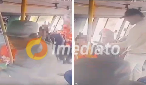 VEJA VÍDEOS: bandidos causam o terror em assalto a micro-ônibus ‘Amarelinho’ em Manaus