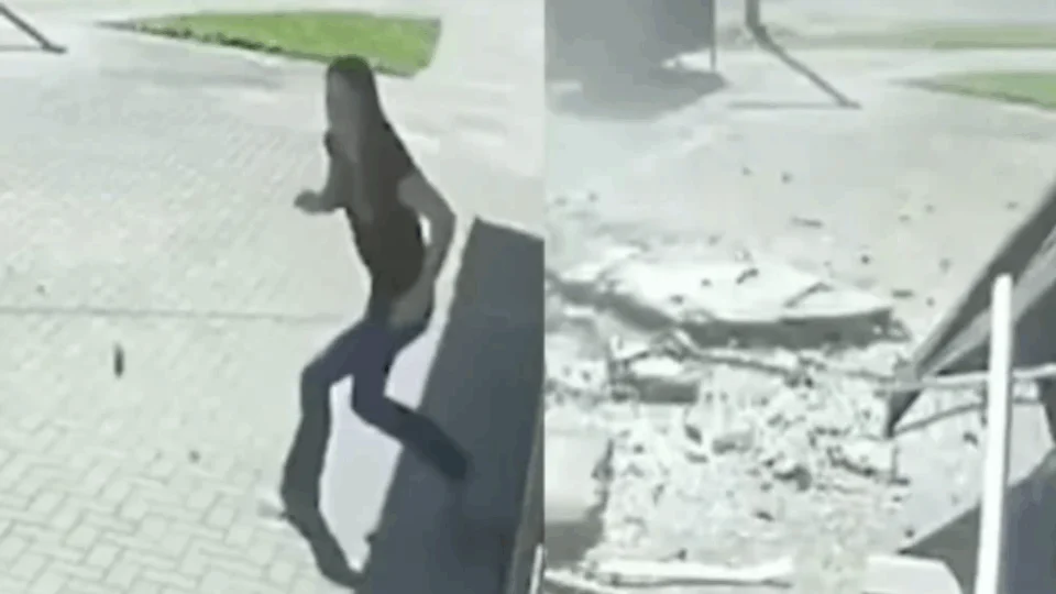 VEJA VÍDEO: mulher escapa da morte após muro desabar em cima dela
