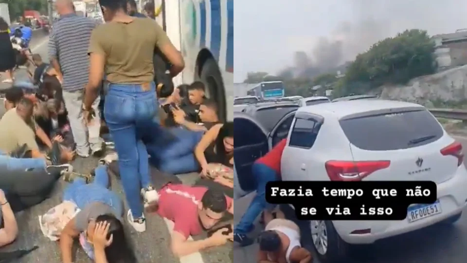 Vídeo: tiroteio no Rio fecha Avenida Brasil e deixa população em pânico