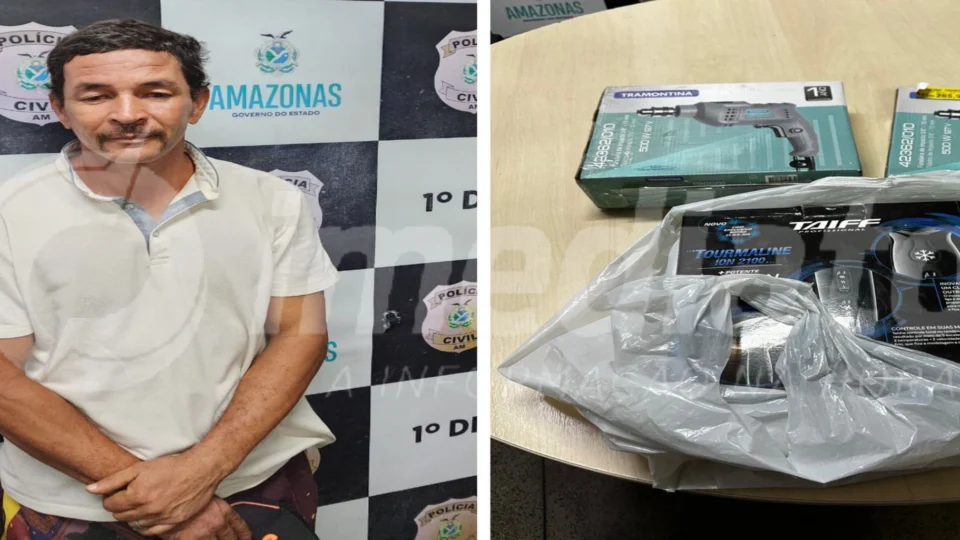 Homem é preso após tentar furtar ferramentas de supermercado em Manaus