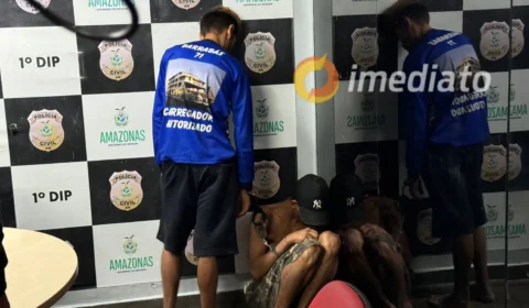 VÍDEOS: três homens são presos por tráfico de drogas no centro de Manaus