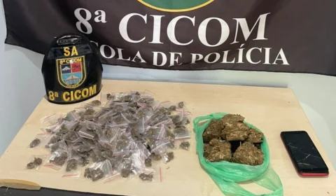 Polícia prende homem com 200 porções de maconha no bairro Compensa