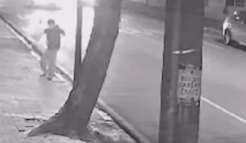 VEJA VÍDEO: idoso morre atropelado após sofrer mal súbito e cair em avenida