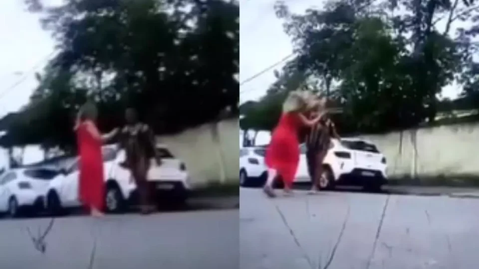 VEJA VÍDEO: mãe de ex-aluno desfere soco no rosto de professora no meio da rua