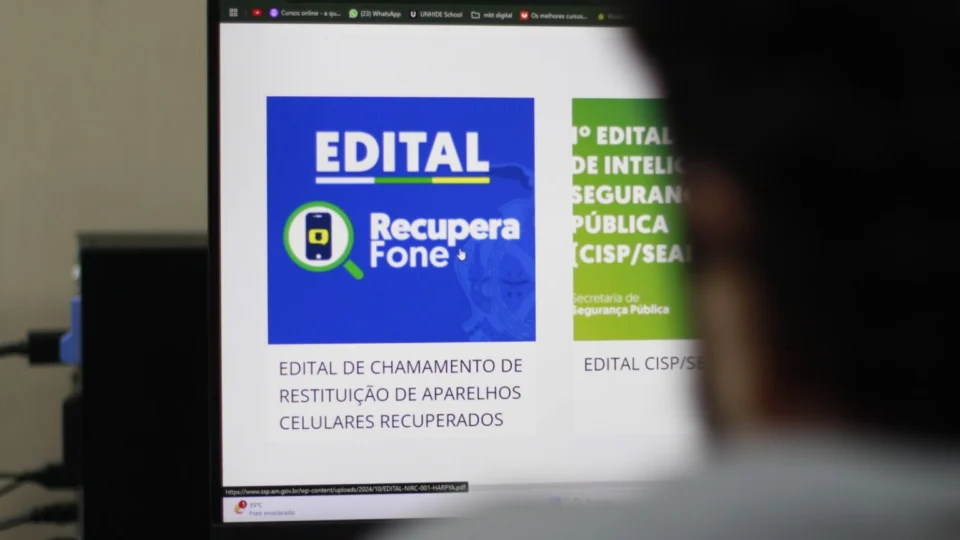 Edital chama população para devolução de aparelhos celulares recuperados em Manaus