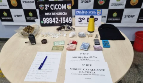 Dois homens são presos por tráfico de drogas em Petrópolis, zona sul de Manaus