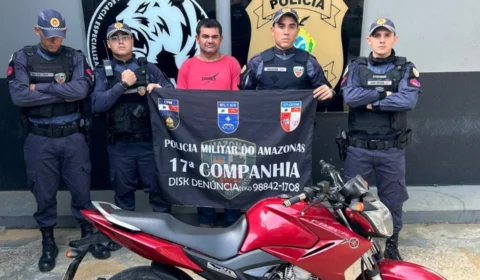 Motocicleta roubada é recuperada pela Polícia Militar no Bairro da Paz, em Manaus