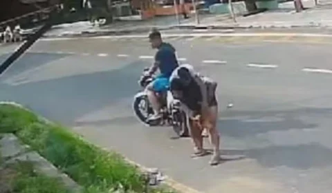 VEJA VÍDEO: mulher reage a assalto e luta com bandido