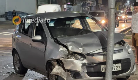 Colisão entre carros deixa motorista ferida no bairro Cidade Nova
