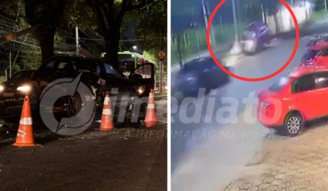 VEJA: vídeo mostra motorista embriagado colidindo em poste na Avenida Darcy Vargas
