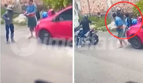 VEJA VÍDEO: criança fica na mira de criminosos durante assalto no bairro Alvorada