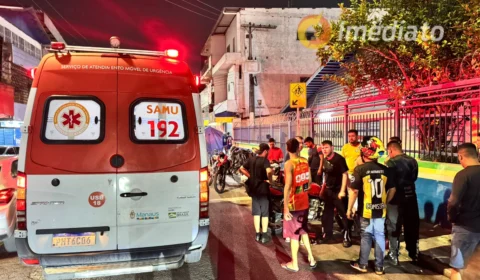 Mulher fica gravemente ferida após colisão entre motocicletas no bairro Alvorada