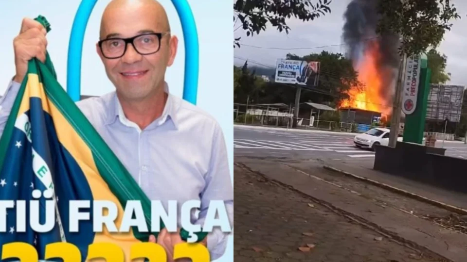 Vídeo: Casa do ‘Tiu França’ é incendiada em Santa Catarina