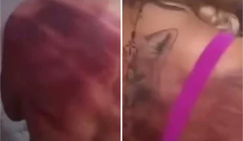 Foto: Casal é chicoteado após homem ‘talaricar’ mulher de integrante de facção