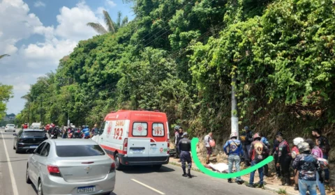 Motociclista de app morre em acidente após carreta buzinar na Av. Rodrigo Otávio