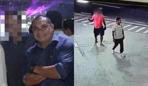 Vídeo mostra sargento Elizeu da Paz acompanhado de um homem momentos de ser baleado na cabeça