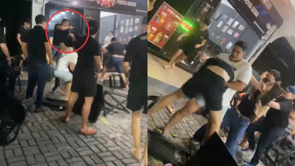 Vídeo: filhos de vereador de Manaus se envolvem em briga generalizada na Ponta Negra