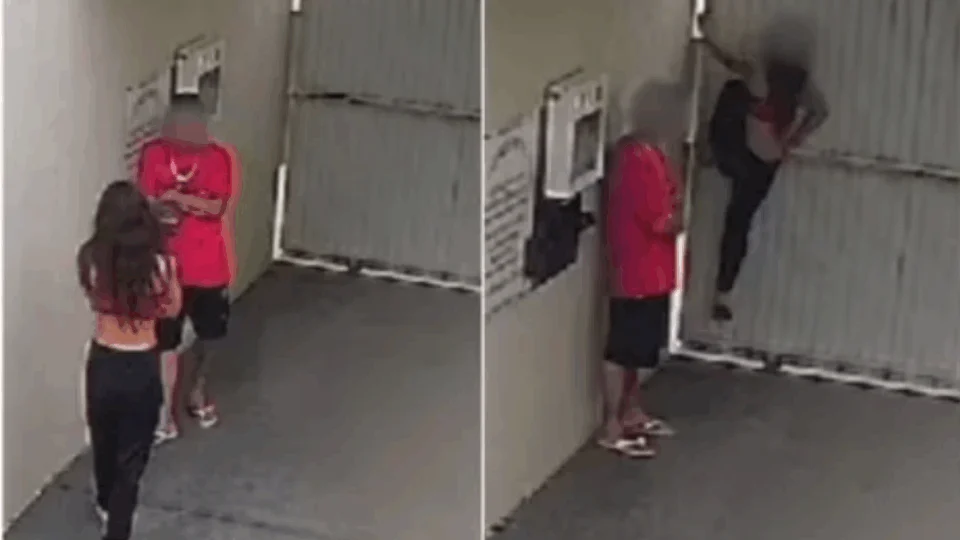 VEJA VÍDEO: casal escala portão e foge de motel para não pagar a conta