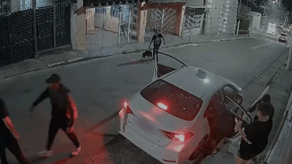 VEJA VÍDEO: mulher solta pitbull atrás de bandidos para impedir assalto