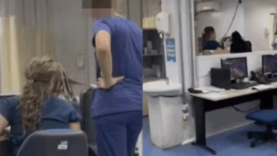 VEJA VÍDEO: profissionais de saúde fazem babyliss durante atendimento em UPA