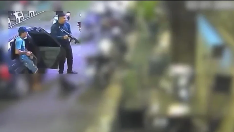 Polícia divulga imagens de dupla armada que tentou matar homem em praça de alimentação no Parque Dez