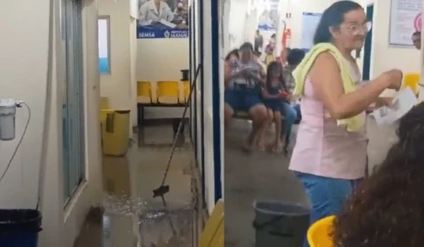 Vídeo: UBS José Amazonas Palhano sofre com infiltrações durante forte chuva