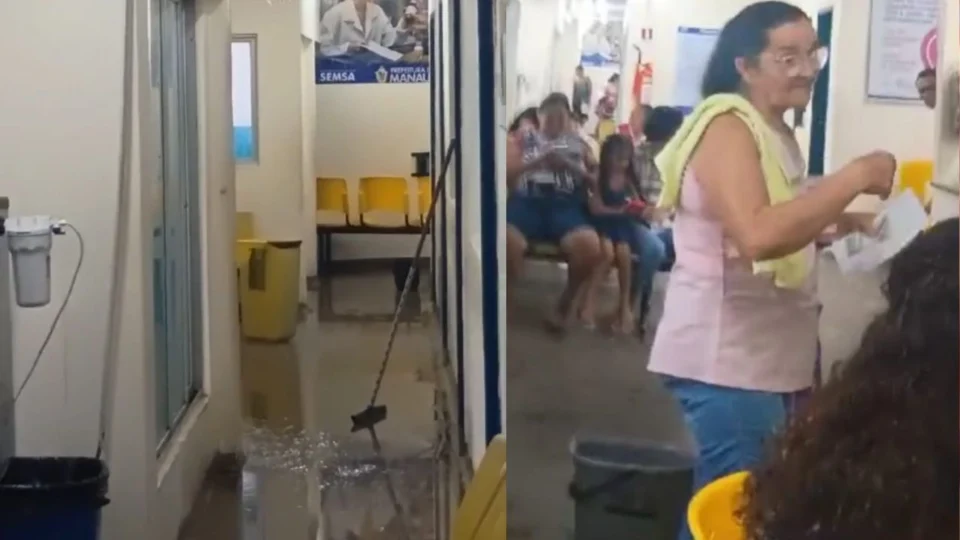 Vídeo: UBS José Amazonas Palhano sofre com infiltrações durante forte chuva