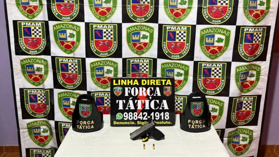 Polícia Militar apreende arma de fogo e munições após denúncia em Japurá
