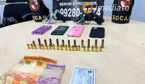 Rocam retira armas de circulação e prende homem no bairro Santo Antônio