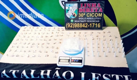 Criminosos abandonam drogas durante fuga no bairro Santa Inês