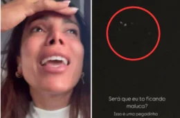 VEJA VÍDEO: Anitta se espanta ao filmar supostos OVNIs no céu