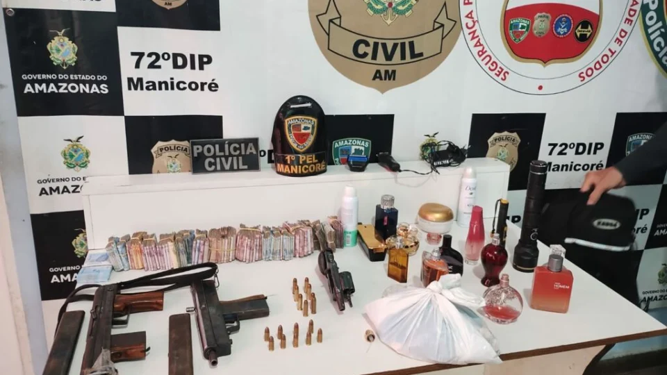 Dupla faz empresário com família reféns e rouba R$ 15 mil de comércio no Amazonas