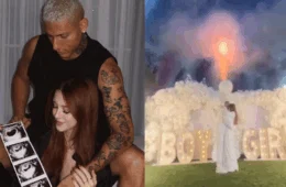 Richarlison e noiva descobrem sexo de bebê em chá revelação