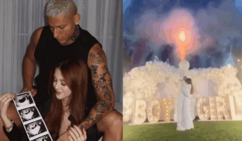 Richarlison e noiva descobrem sexo de bebê em chá revelação