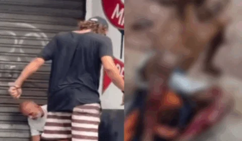 VEJA VÍDEO: homem é castigado pelo ‘tribunal do crime’ após agredir idoso na rua